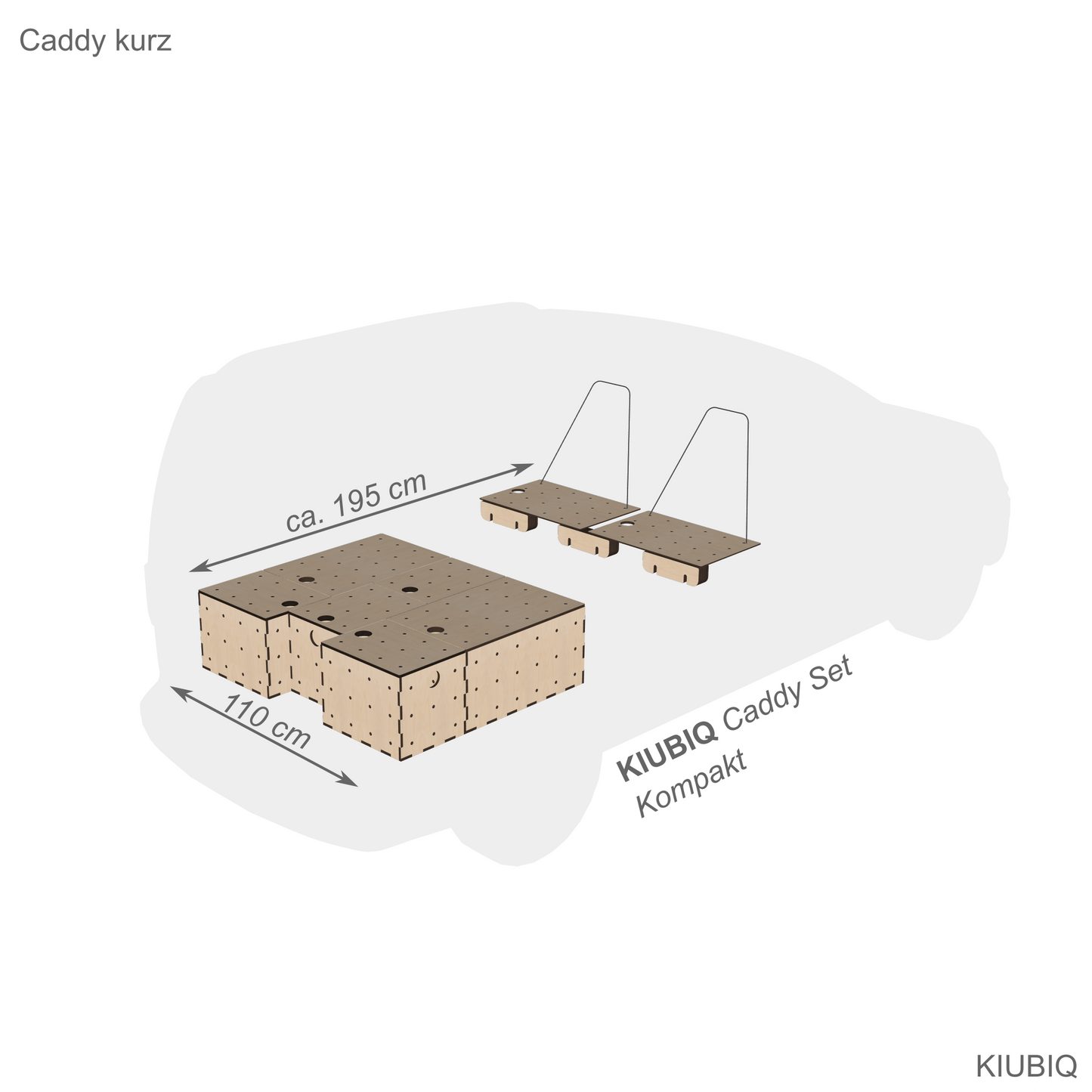 Abmessungen des Kiubiq Caddy Camperausbau