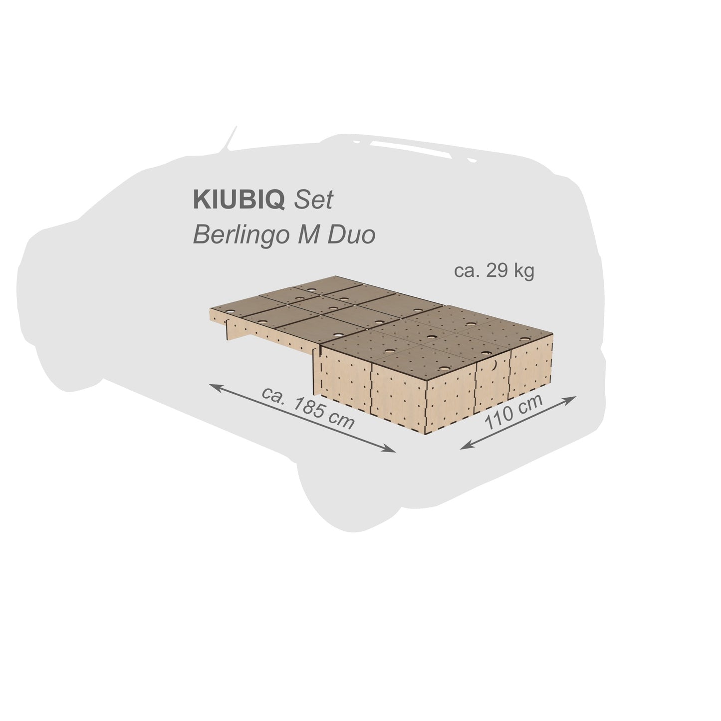Kiubiq Campingset für Berlingo Proace Combo Rifter M