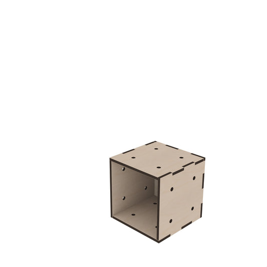 Kiubiq Würfelbox 200x200x200 mm, liegend, offene Seite sichtbar