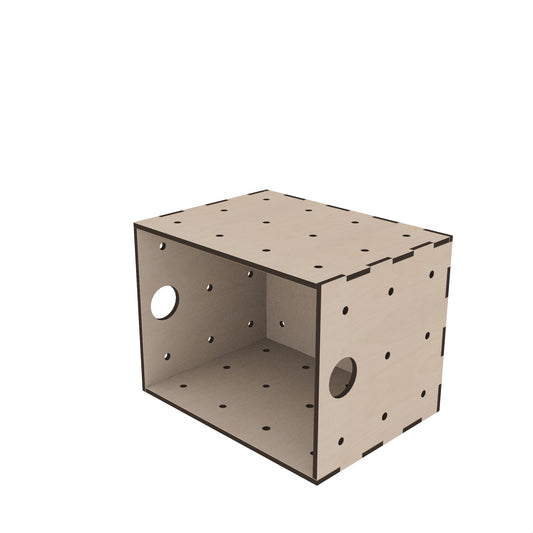 Kiubiq Eurobox M 40x30x30 cm – Holzkiste im Euroformat, ideal als Stapelregal