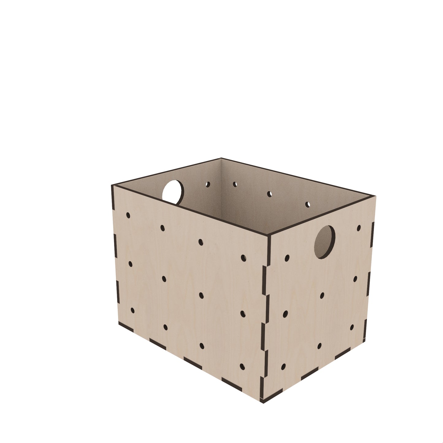 Kiubiq Eurobox M 40x30x30 cm – robuste Holzkiste für Lagerung und Transport im Euroforma