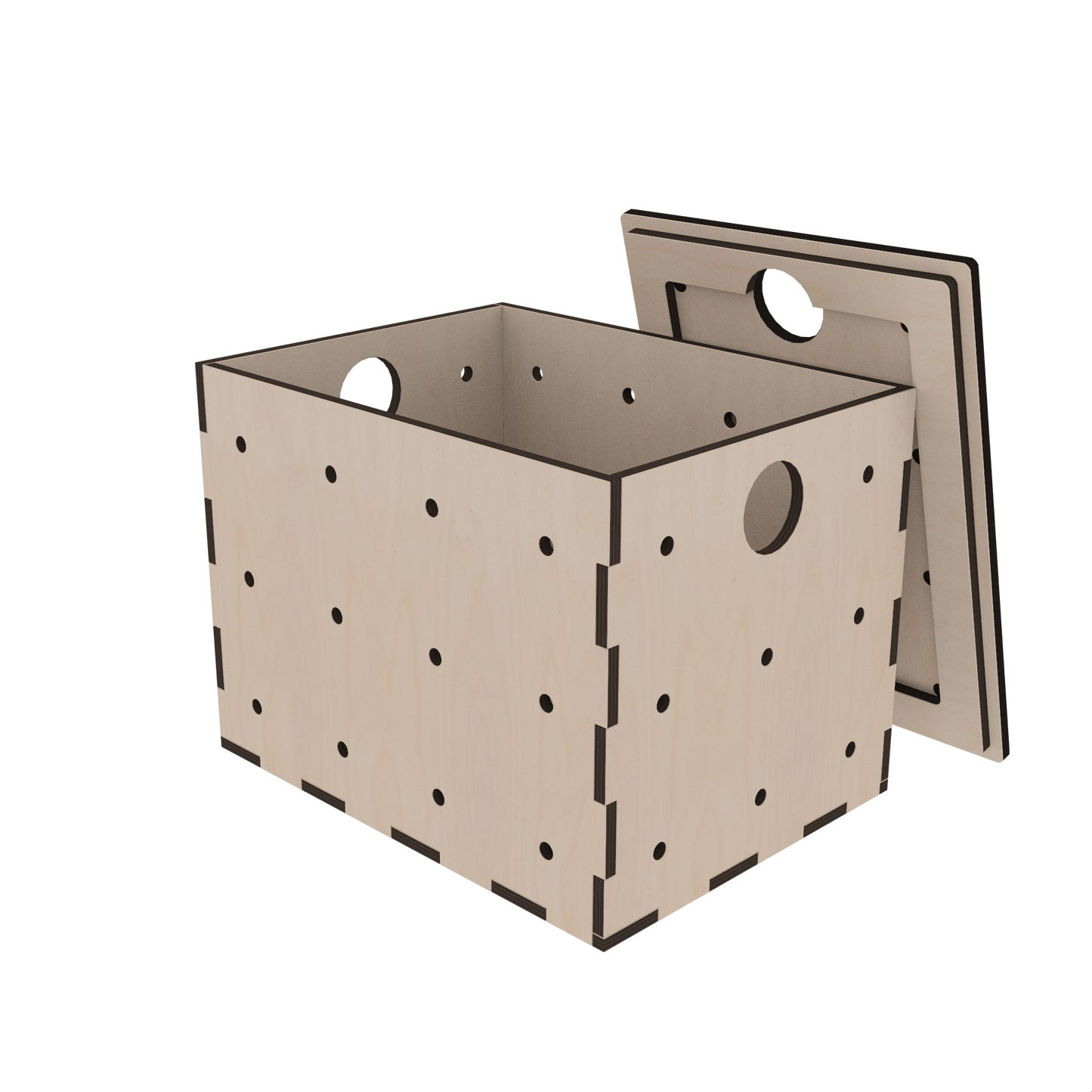 Lid for Kiubiq wooden boxes in euro format