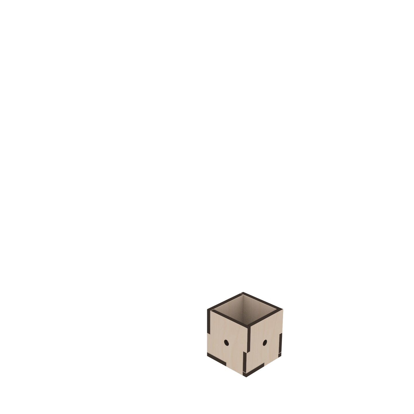KIUBIQ Würfelbox XS – kleinste Variante, maßstabsgetreuer Vergleich aller Größen