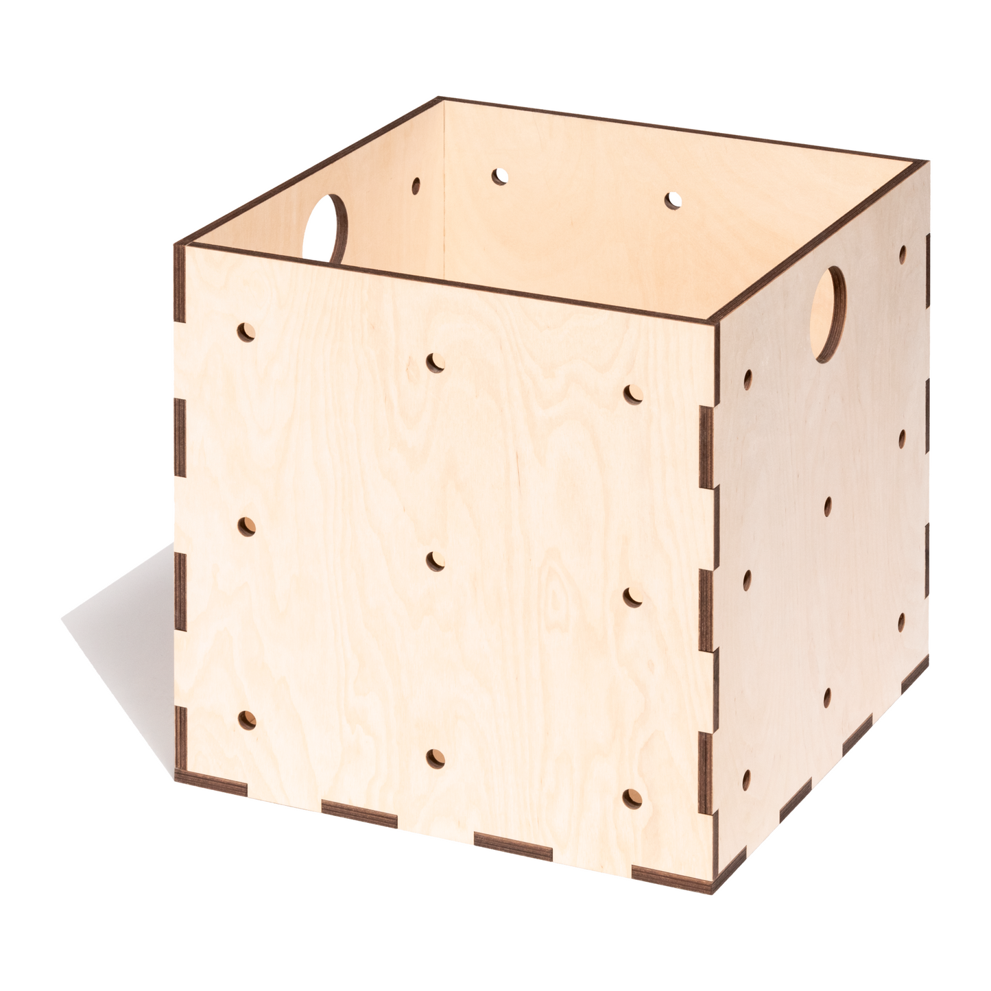 Schallplattenkiste aus Vollholz Birke