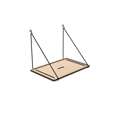Camping-Sideboard aus Kiubiq Euroboxdeckel, Seil und Haken zur Befestigung an der Schiebetür