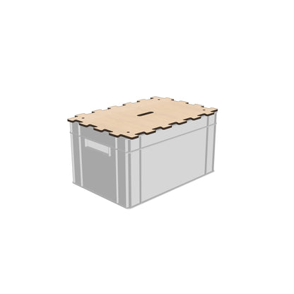 Holzdeckel für Kunststoff-Euroboxen | Puzzlerand