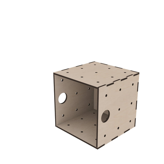 KIUBIQ Würfelbox M 300x300x300 mm – liegend, große Holzbox mit vielseitigen Einsatzmöglichkeiten