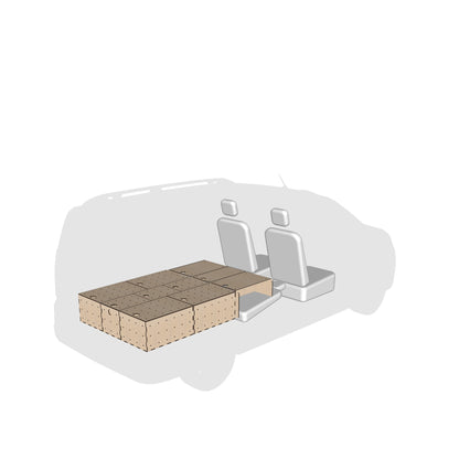 KIUBIQ Camping Set im Citroën Berlingo – modularer Ausbau ohne festen Einbau