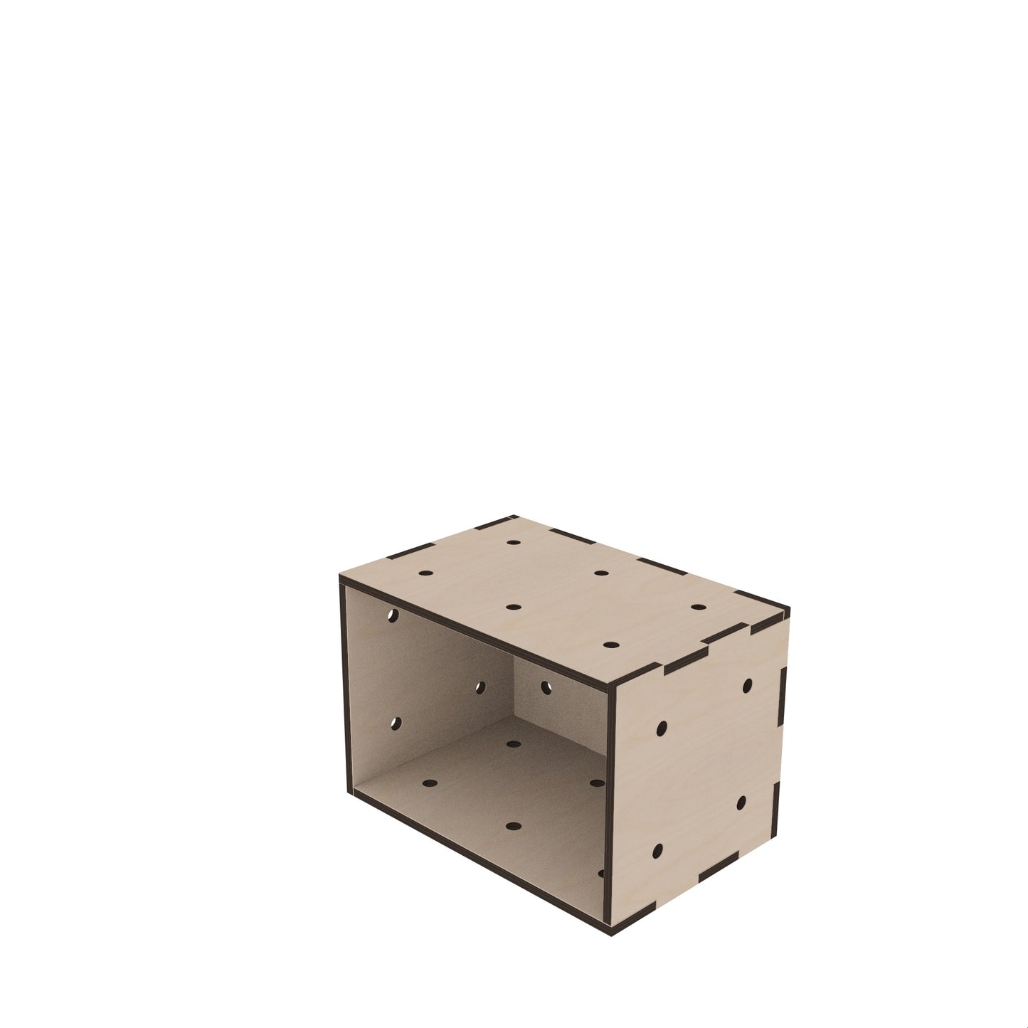 Stapelbare Holzkiste für Eurobox 30x20 cm, liegend