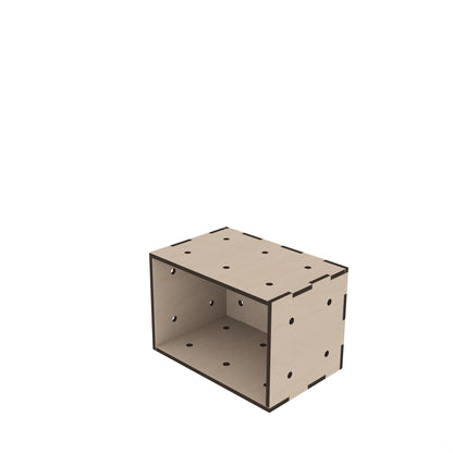Stapelbare Holzkiste für Eurobox 30x20 cm, liegend