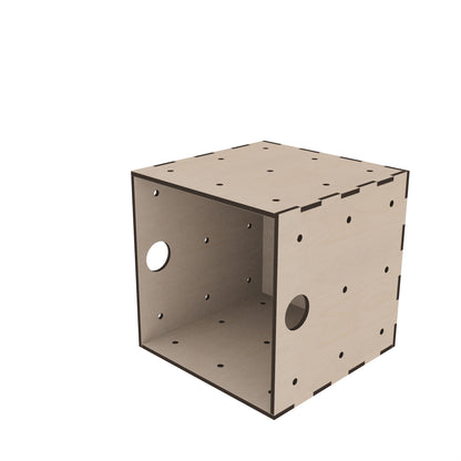 Modulare LP-Kiste 350x350x350 mm liegend – vielseitig einsetzbar als Regal- oder Aufbewahrungskiste