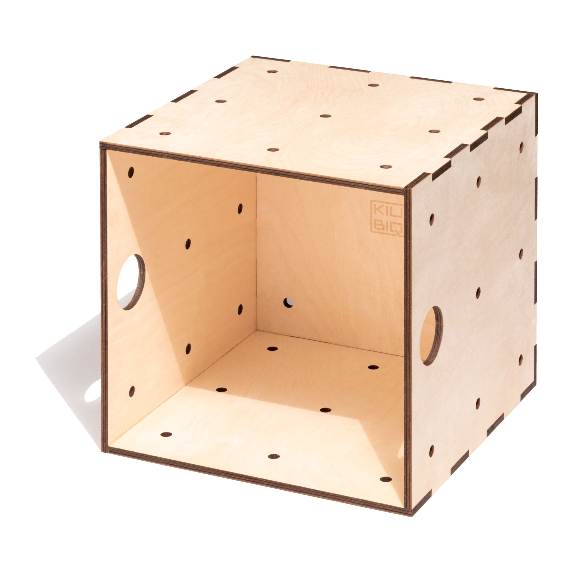 Würfelregal für LPs aus Sperrholz