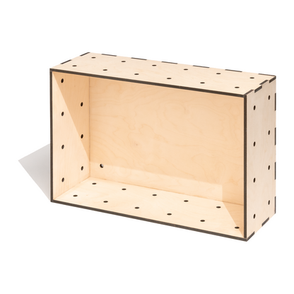 Modulares Regalsystem: Kiste 60 x 40 x 20 cm aus Holz für Kistenregal